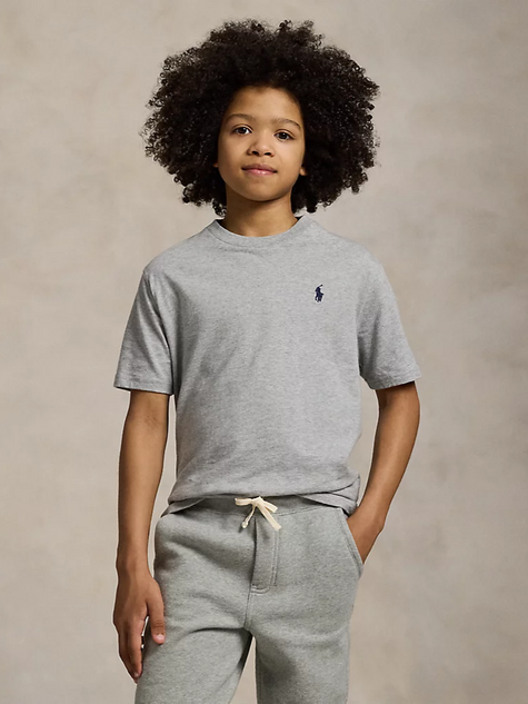 RL Small Pony Embroidered T Shirt - Grey