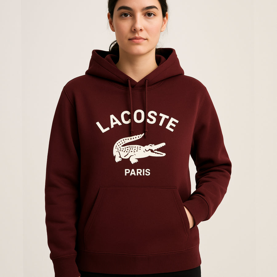 LCST Paris Alligator Hoodie - Burgundy