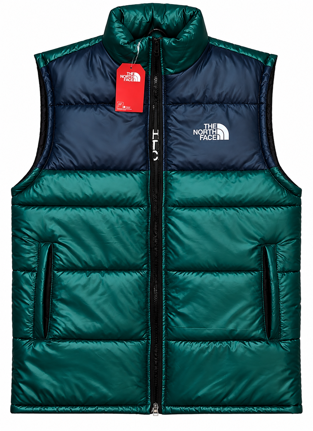 TNF Sleeveless Puffer - Green/Black