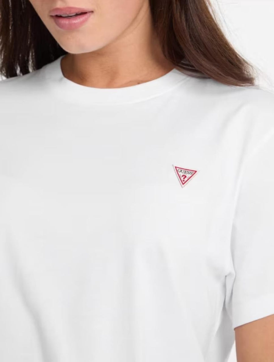 Guess Chest Logo Tee - White - Brand Store