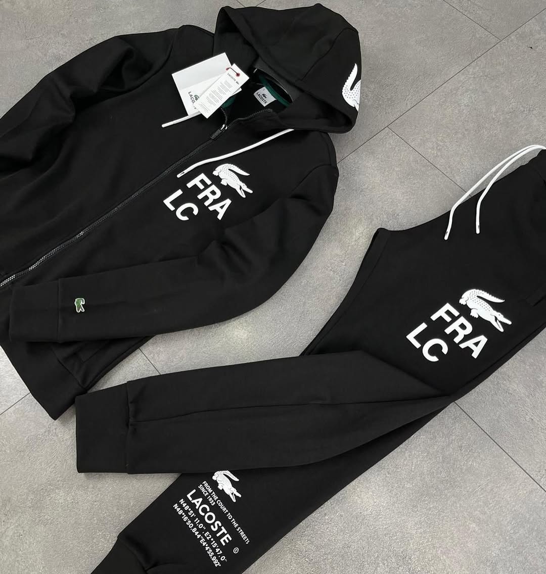 LCST Zipper FR  Zipper Hoodie Tracksuit - Black