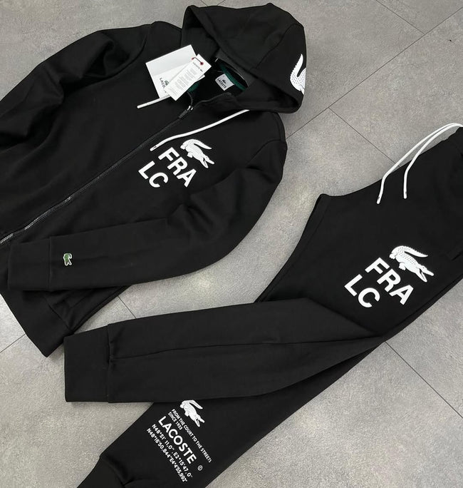 LCST Zipper FR  Zipper Hoodie Tracksuit - Black