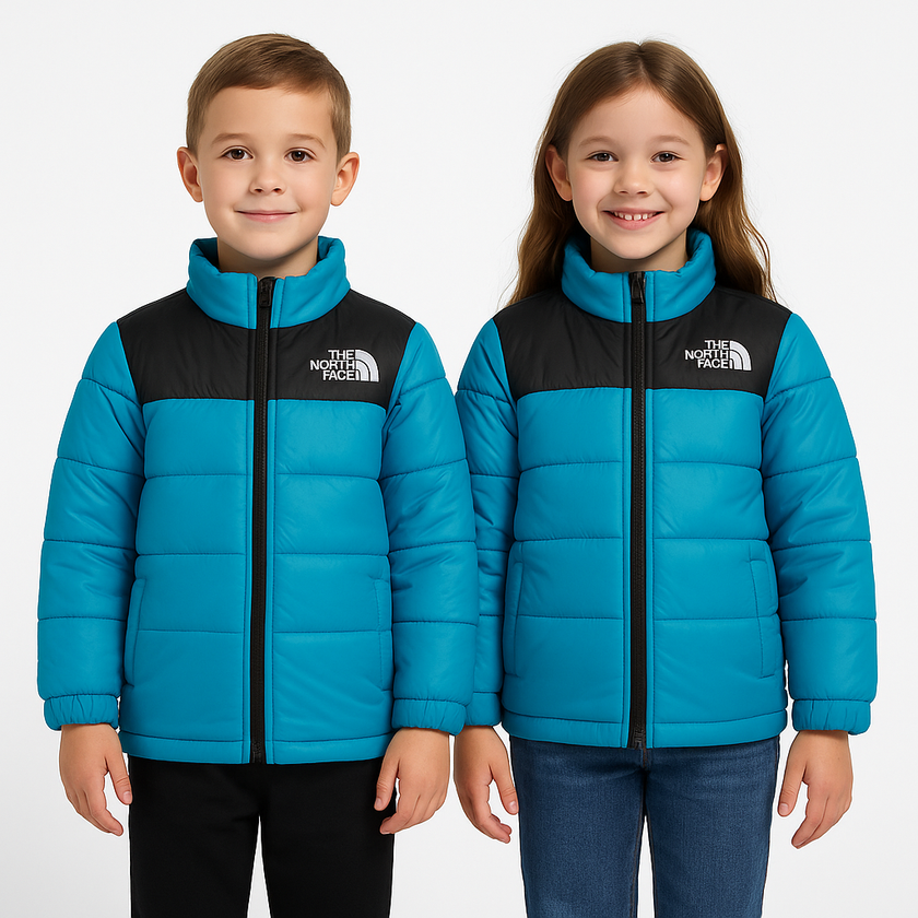 TNF Full Sleeves Kids Puffer - Aqua