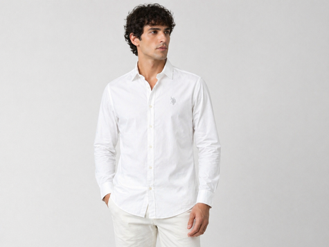 USPA White Casual Shirt