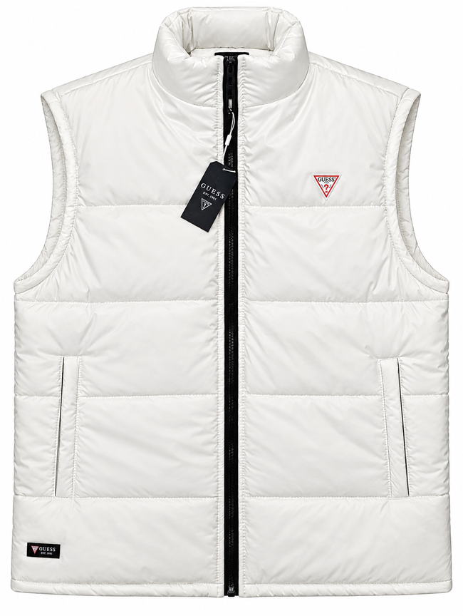 Guess Gilet Sleeveless - Textured White
