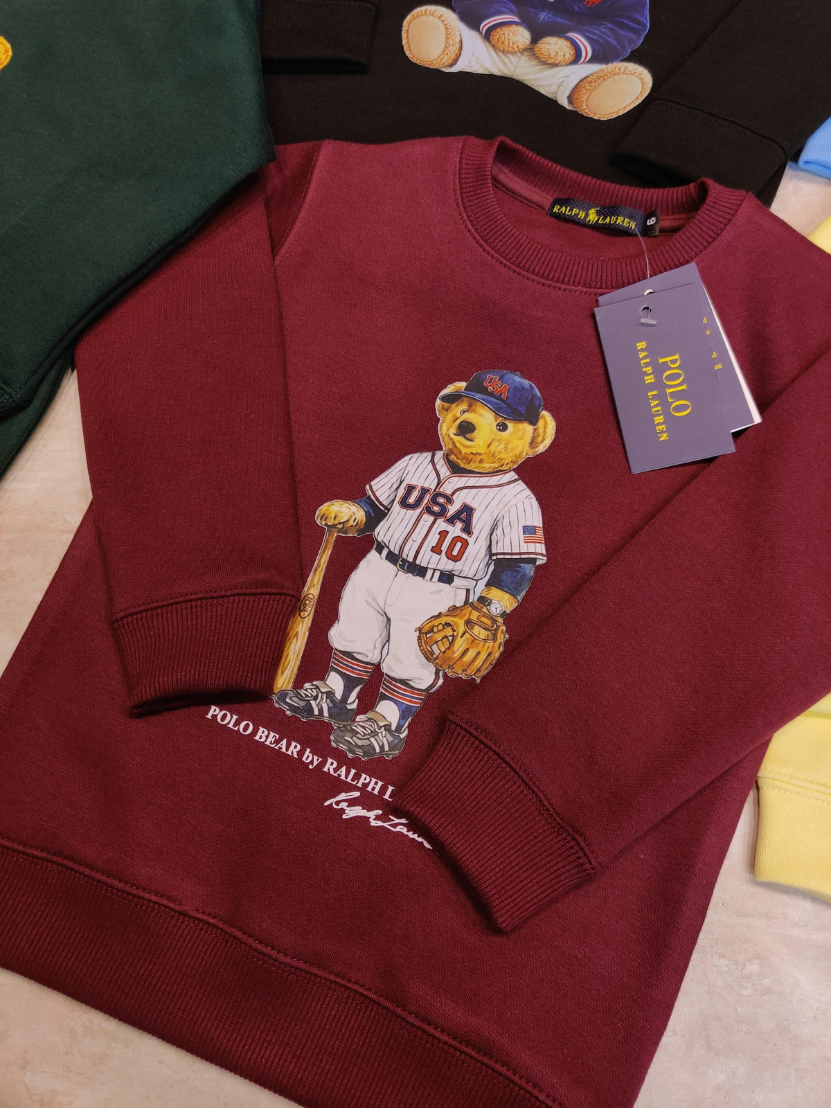 Polo Bear Sweatshirt - Burgundy