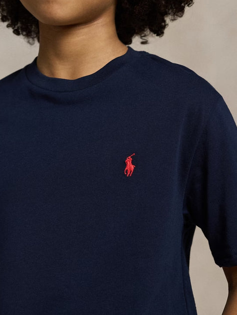 RL Small Pony Embroidered T Shirt - Navy Blue