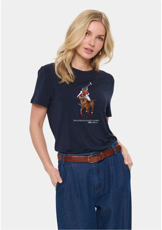 Polo Pony Bear Tee - Navy
