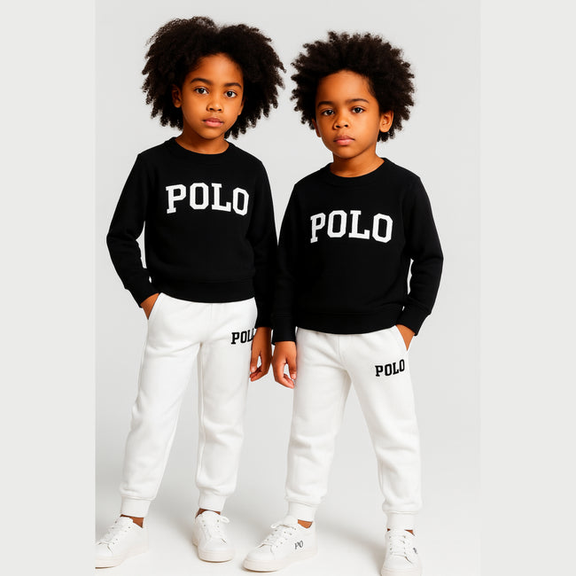 RL POLO Kids Set Unisex - Black/White
