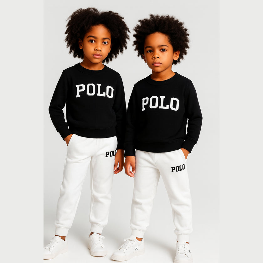 RL POLO Kids Set Unisex - Black/White