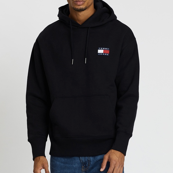 Tommy Patched Hoodie - Black - Brand Store