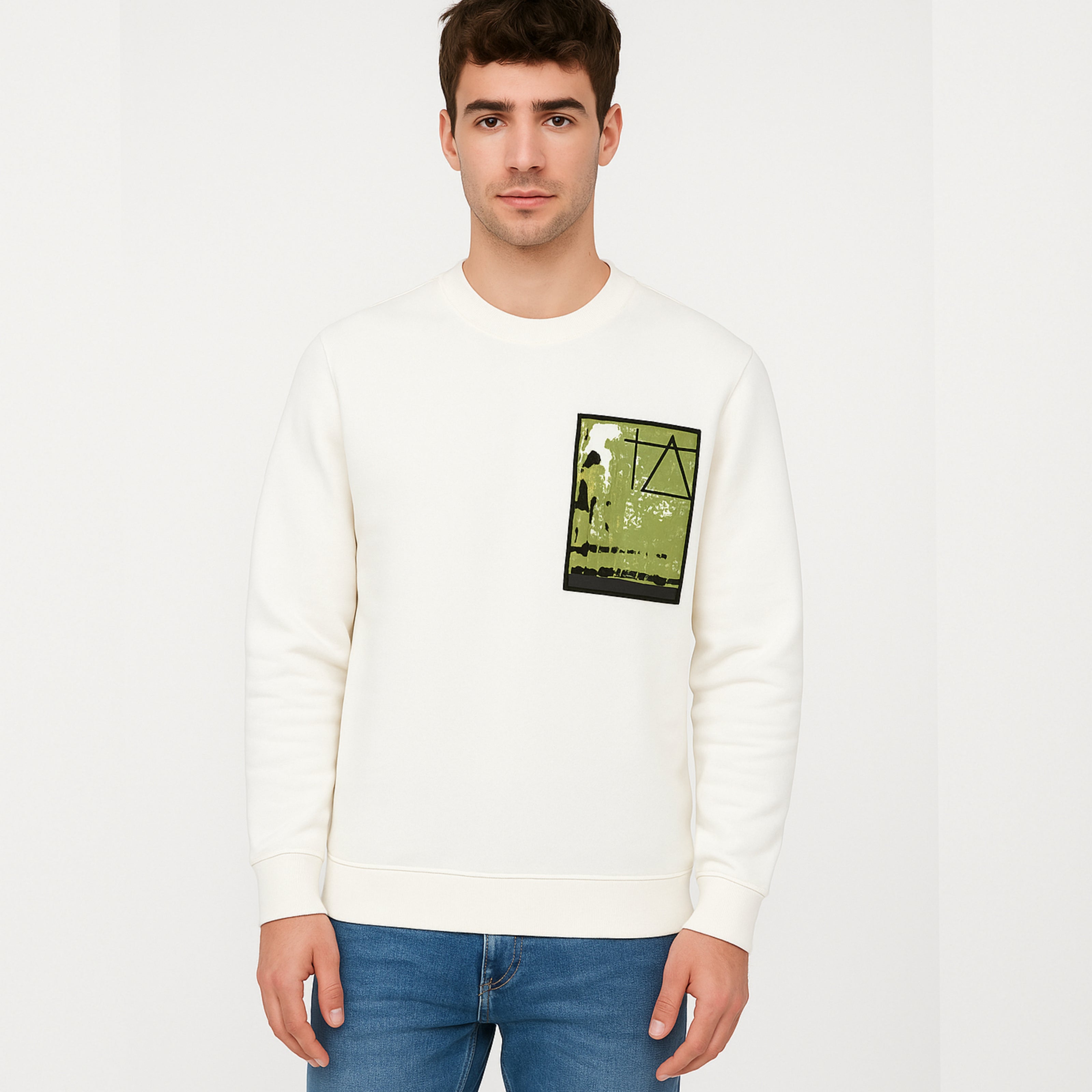Jack & Jones Patch Sweatshirt - White