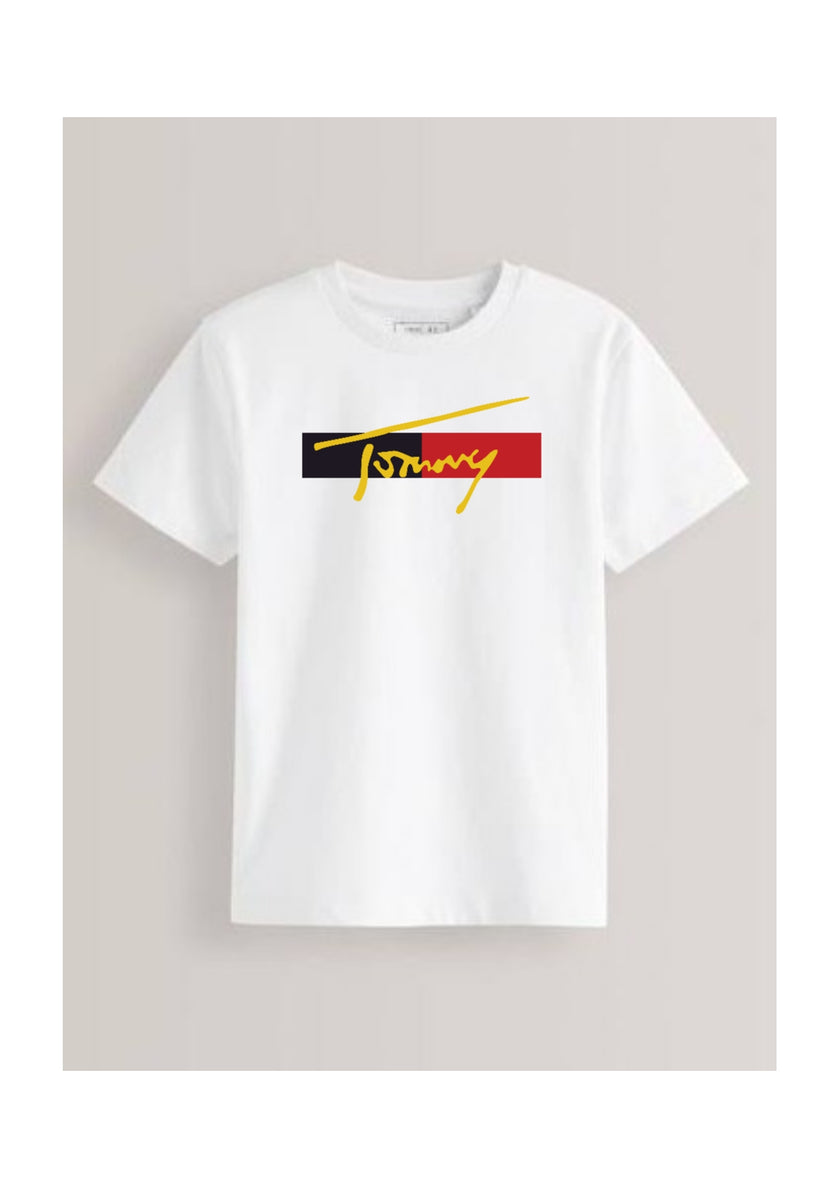 Tommy Signature Tee - White - Brand Store