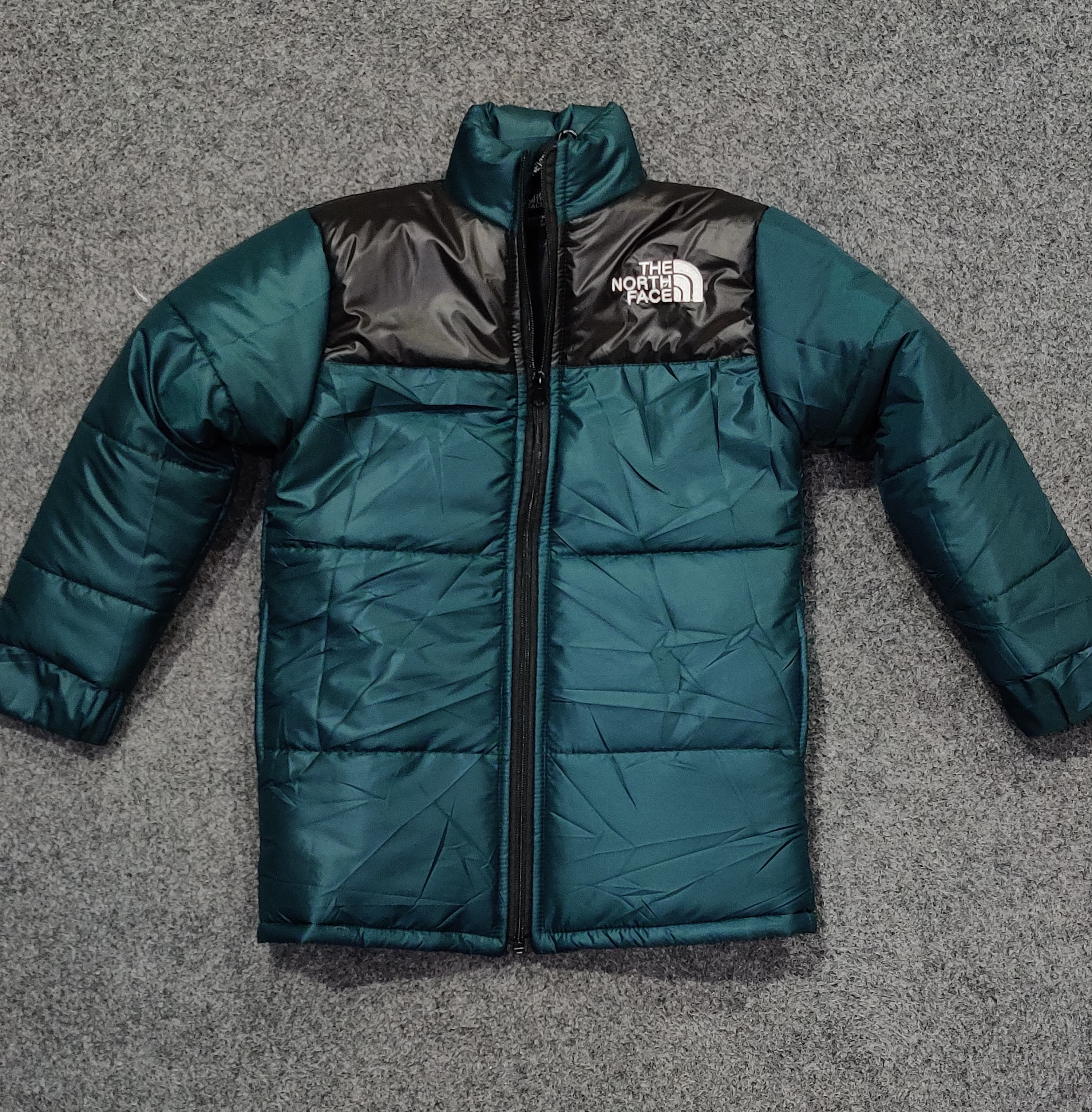 TNF Full Sleeves Kids Puffer - Forest Green