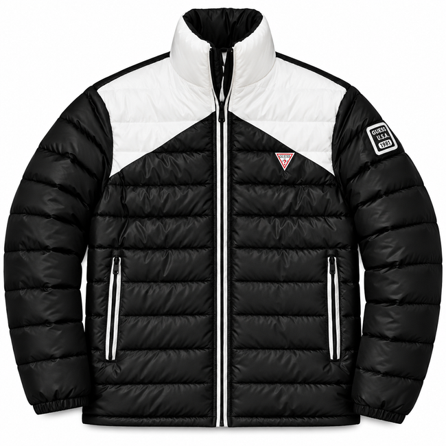 Guess Refletive Jacket - Black/White