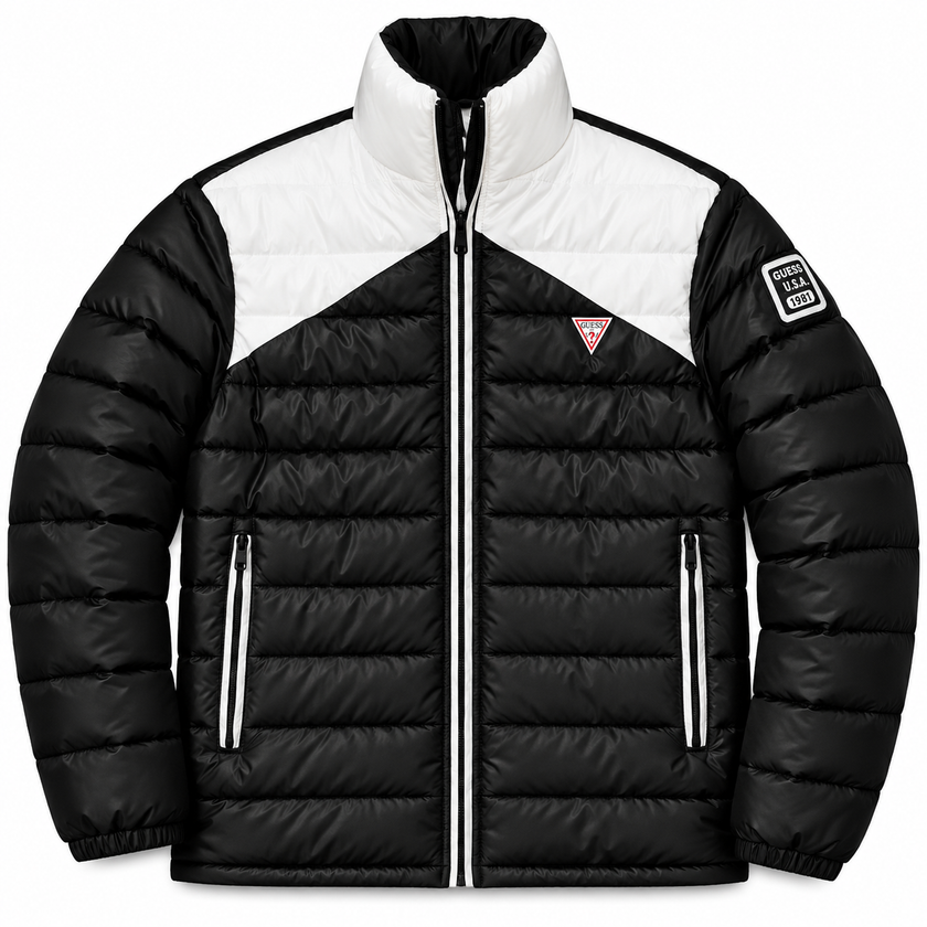 Guess Refletive Jacket - Black/White