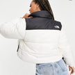 TNF Nuptse Cropped Down Womens Puffer Jacket - White/Black - Brand Store