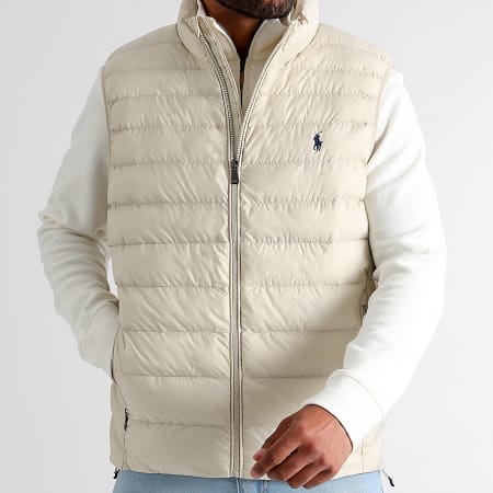POLO Puffer Sleeveless Jacket - Beige