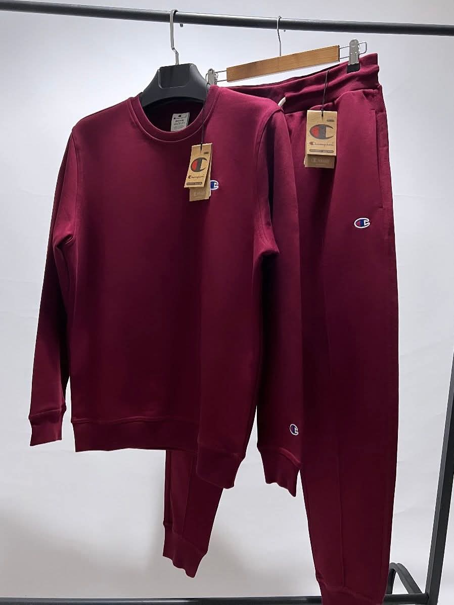 C logo Champ Fleece Tracksuit - Burgendy