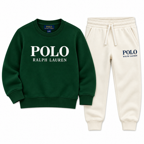RL POLO Kids Set Unisex - Green/White