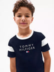 Tommy Colorblock Kids Tee - Navy - Brand Store