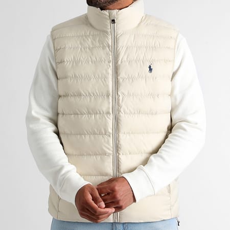 POLO Puffer Sleeveless Jacket - Beige