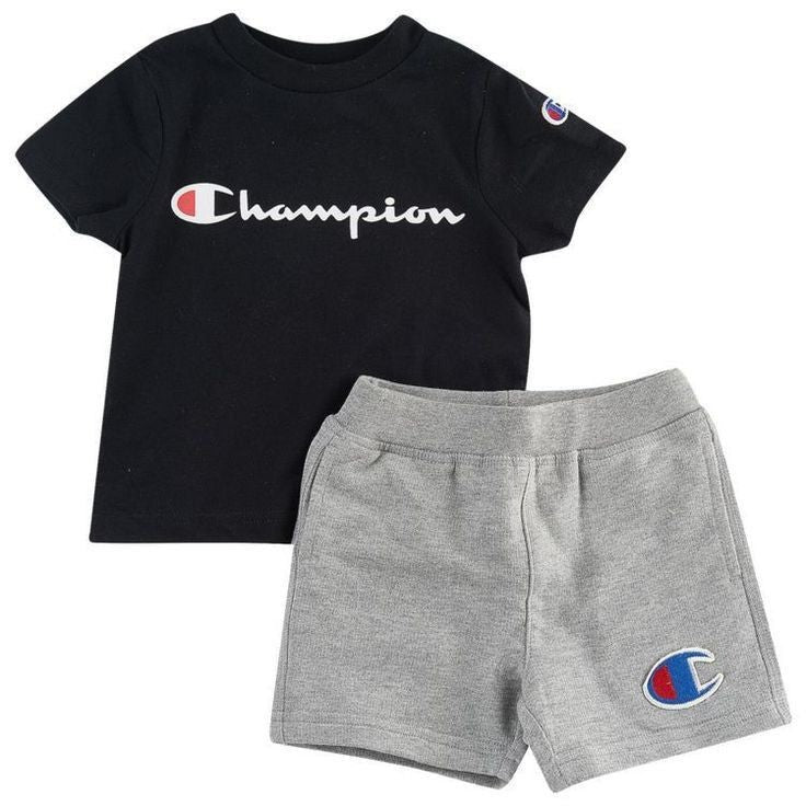 Champion Boys Short Set - Black/Gray - Brand Store