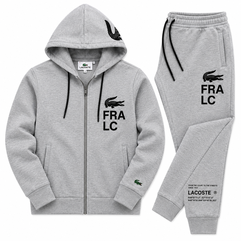 LCST Zipper FR  Zipper Hoodie Tracksuit - Gray