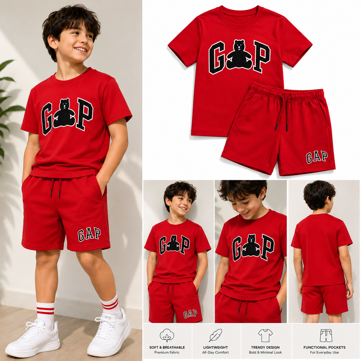 Gap Kids 2 Piece Short Set - Red