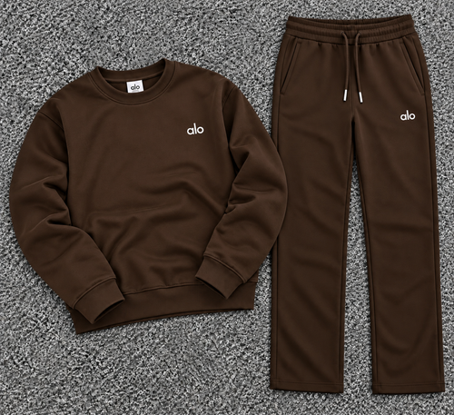 ALO Relaxed Fit Sweatshirt & Wide-Leg Trouser Set