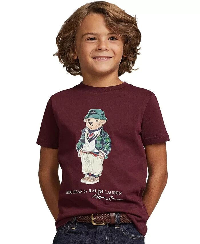 Polo Bear Tee Burgendy