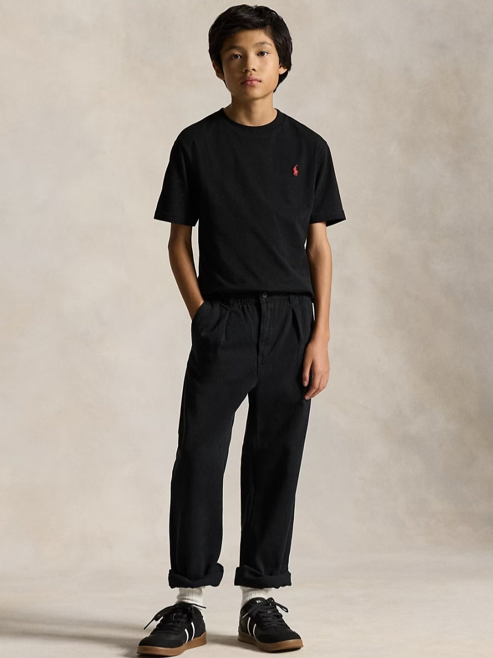 RL Small Pony Embroidered T Shirt - Black