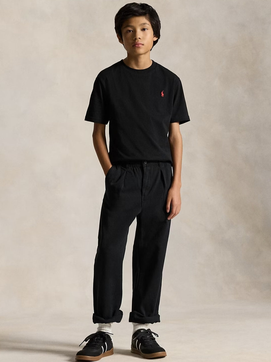 RL Small Pony Embroidered T Shirt - Black