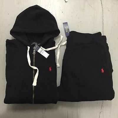 Polo Pony Tracksuit Fleece- Black