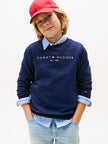 TH Flex Logo Embroidered Sweatshirt - Navy Blue - Brand Store