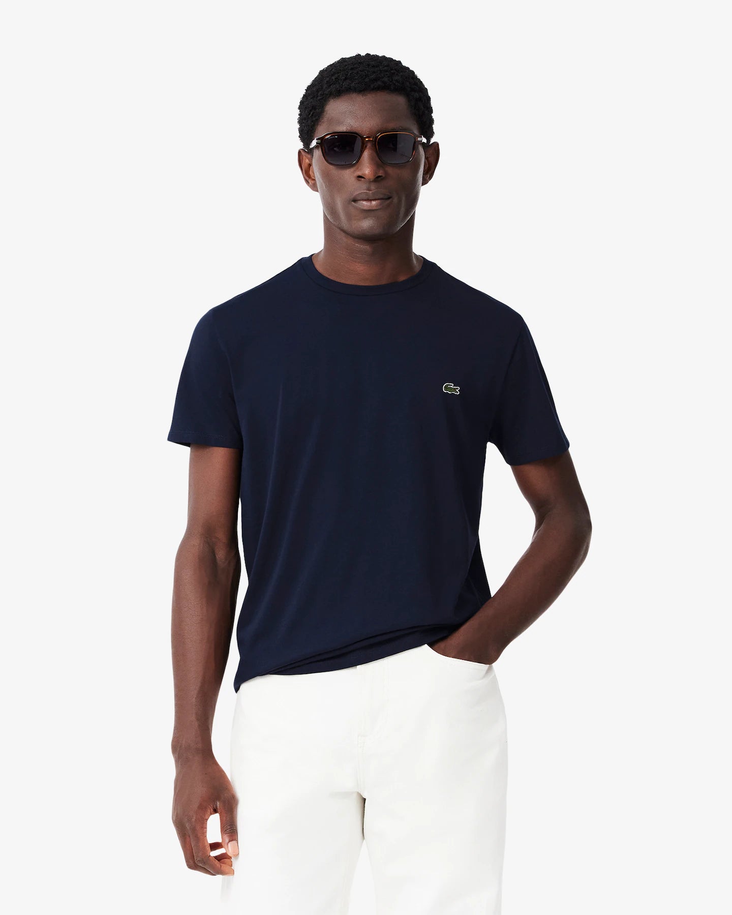 Lacoste Solid Tee - Navy - Brand Store
