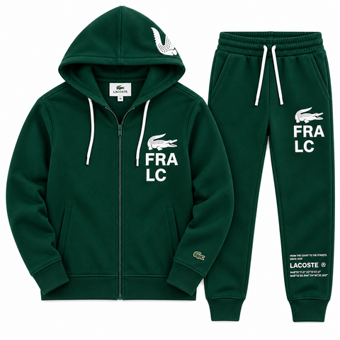 LCST Zipper FR  Zipper Hoodie Tracksuit - Forest Green