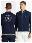 Polo dual side Embroidered Zipper - Navy