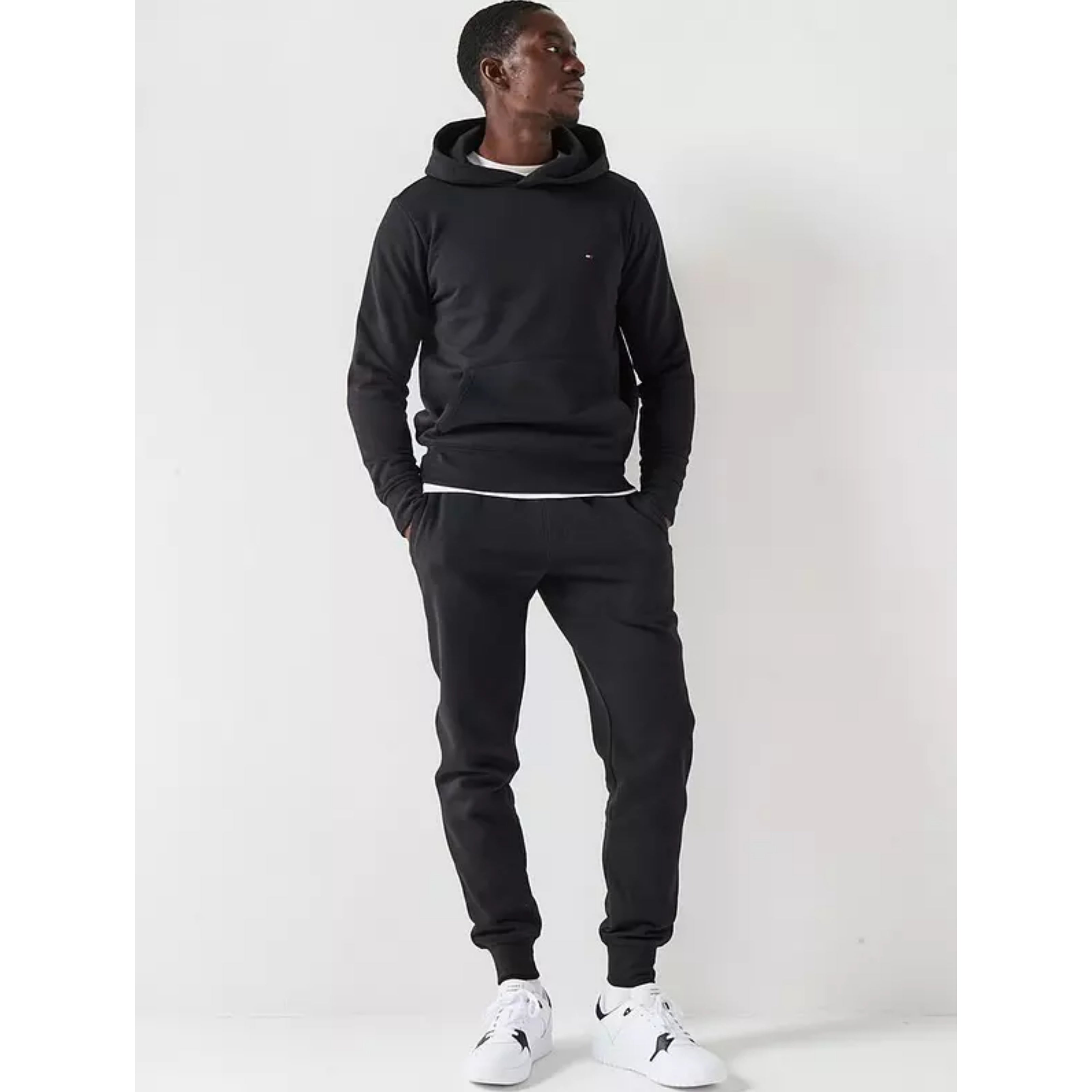 Tommy Flag Logo Tracksuit - Black