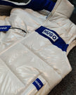 HU-GO Men’s Puffer Jacket – White & Blue