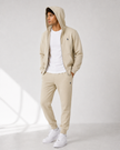 Polo Zipper Hood Tracksuit - Beige