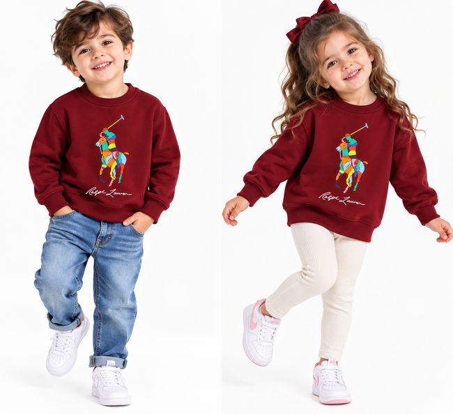 Polo Multi Pony Sweatshirt - Burgundy
