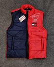 TH Color Block Puffer Vest – Red & Navy