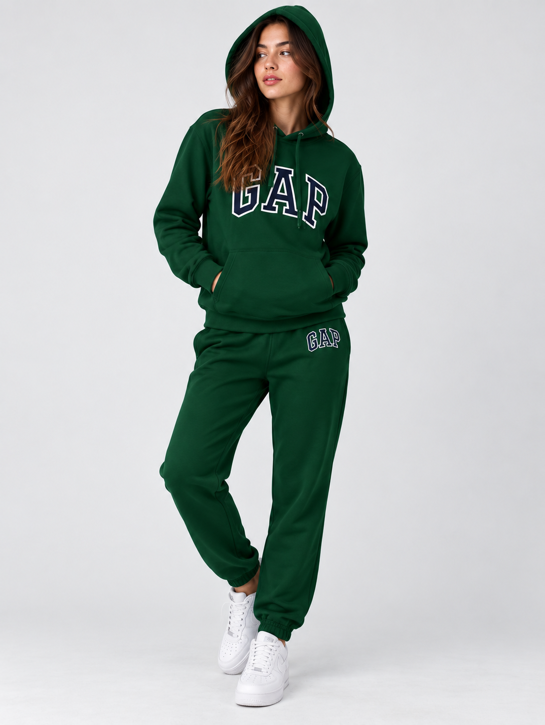 Womens Gap Hoodie Set - Green