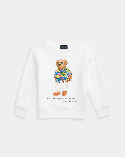 Polo Beach Bear kids Sweatshirt - White - Brand Store