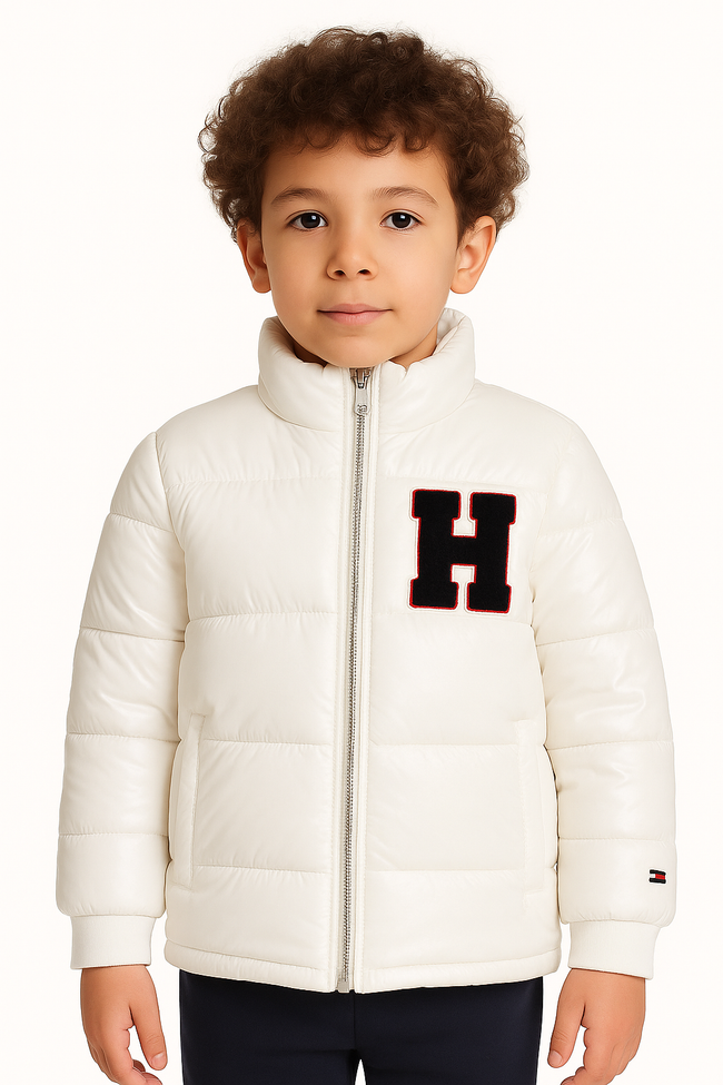Tommy H Puffer Jacket - White