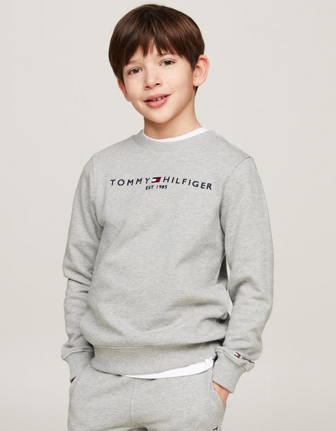 TH Flex Logo Embroidered Sweatshirt - Grey - Brand Store