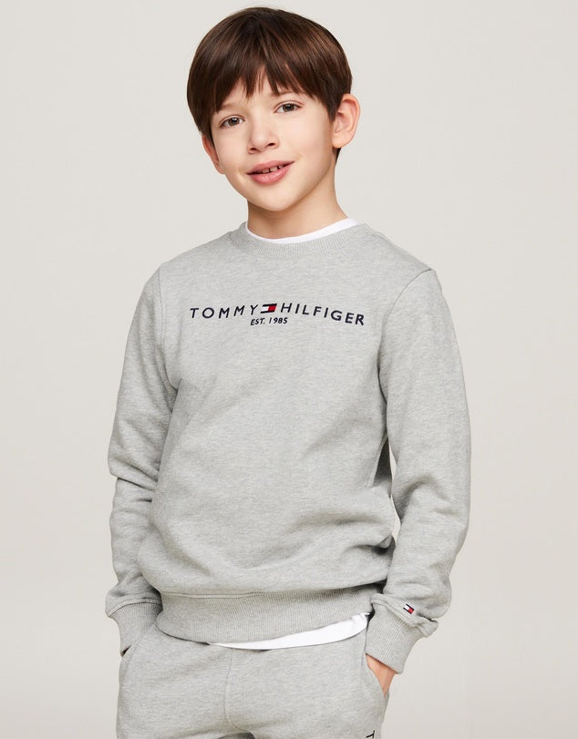 TH Flex Logo Embroidered Sweatshirt - Grey - Brand Store