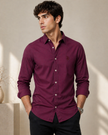 USPA Plum Casual Shirt