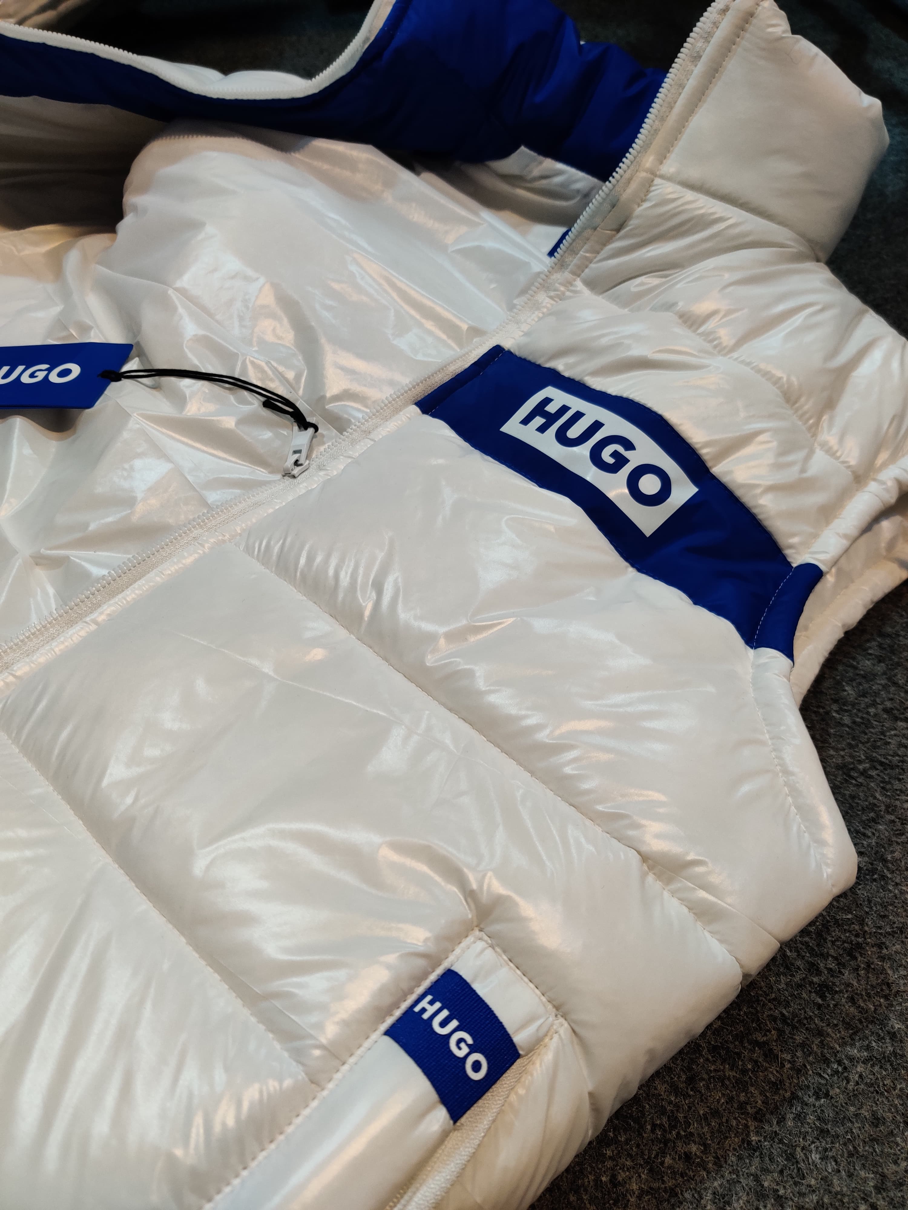 Hugo Down Puffer Sleeveless Jacket - White